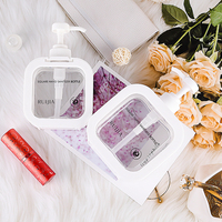 Bouteille carrée en plastique vide avec pompe, 300 ml, 500 ml, noire, rose, blanche, violette, pour shampoing, savon liquide, lavage des mains, lotion, vente en gros