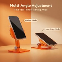 Support de bureau pliable et réglable en acrylique orange Jack-O-Lantern pour Halloween, impression personnalisée OEM, commande en gros pour téléphone portable