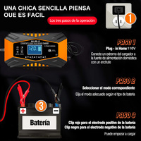 TEISI ML442-EU 12V-6A/24V-12A chargeur de batterie de voiture portable compact sans fil écran de charge affichage montage universel 1 an
