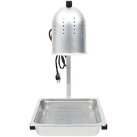 Lampe chauffante électrique à double tête en acier inoxydable, pour buffet, professionnelle