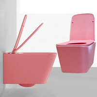Ensemble WC et bidet en céramique, finition mate et brillante, style européen, pour la maison, avec accessoires sanitaires intégrés.