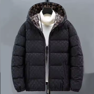 Piumino da <span class=keywords><strong>uomo</strong></span> <span class=keywords><strong>cappotto</strong></span> di alta qualità <span class=keywords><strong>con</strong></span> ampio <span class=keywords><strong>collo</strong></span> di <span class=keywords><strong>pelliccia</strong></span>, giacca invernale da <span class=keywords><strong>uomo</strong></span> originale - Product Image 1