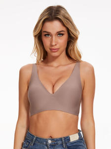 Sujetador Deportivo YB de Copa Completa con Relleno Alto para Mujer, <span class=keywords><strong>Sin</strong></span> Varillas ni <span class=keywords><strong>Costuras</strong></span>, en Existencia - Product Image 6