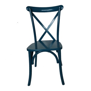 Wholesale French Style Rustic Solid Wood <strong>Chair</strong> <strong>Vintage</strong> Restaurant Party <strong>Chair</strong> Wooden X Cross Back <strong>Chair</strong> - Product Image 3