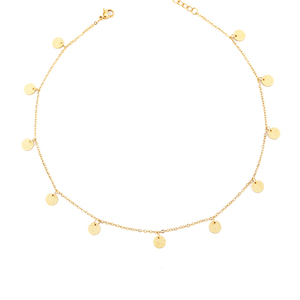 Collier ras du cou <span class=keywords><strong>Kalea</strong></span> tendance en acier inoxydable plaqué argent 6 mm, avec petits breloques étincelants et effet bling-bling, pendentif femme - Product Image 1