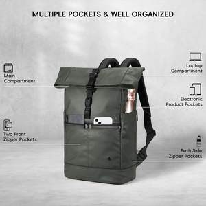 Free sample Folding Fashion Roll-Top Backpack for <b>Rucksack</b> Day Pack Waterproof Travel Convertible Sports Computer Bag - Product Image 3