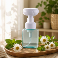 Distributeur de savon en mousse floral avec matériau PET et pulvérisateur à pompe pour un emballage élégant des blocs de mousse lavante pour les mains
