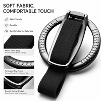 Support de téléphone portable magnétique portable avec anneau creux en alliage de zinc et sangle de poignet en silicone pour utilisation sur support de bureau