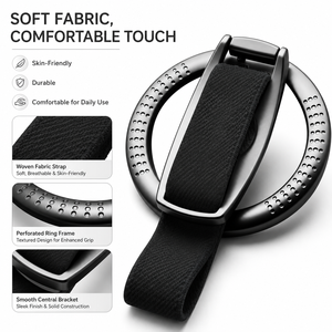 Supporto Magnetico Portatile per Telefono con Anello in Lega di Zinco e Cinturino in Silicone per Uso su Scrivania - Product Image 3