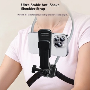 Good Price New Portable <b>Neck</b> Mount <b>Phone</b> Bracket Multi Function Anti Shake <b>Holder</b> For Outdoor Sport Video Recording Wholesale - Product Image 6