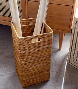 Cesta de Almacenamiento Hecha a Mano, Tejida con Jacinto de Agua y Paja, Ecológica, con Asa, para Almacenamiento de Algas Marinas - Product Image 3