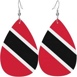 Boucles d'oreilles pendantes en cuir léger en forme de goutte d'eau, motif drapeau national, pour bijoux, tenues, accessoires, cadeaux - Product Image 3