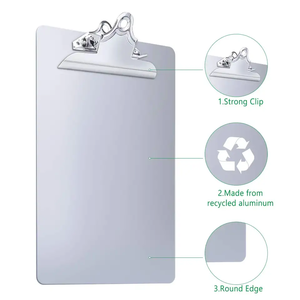 Popolare formato A4 cancelleria per ufficio alla moda appunti in acciaio inossidabile appunti in metallo per documenti e fogli di segnalazione - Product Image 4