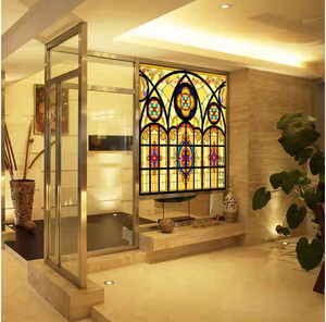 Dôme en <span class=keywords><strong>vitrail</strong></span> peint à la main pour plafond de bâtiment religieux, lucarne de villa de luxe, <span class=keywords><strong>verre</strong></span> trempé courbé à chaud, motif personnalisé 16m - Product Image 2