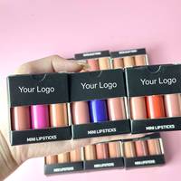 Créez votre propre logo, maquillage, kits de rouge à lèvres liquide mat 3 pièces, ensemble de gloss à lèvres avec logo personnalisé, marque privée