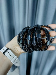 Pulsera de hematita para hombres, piedra de poder de hematita Natural, <span class=keywords><strong>salud</strong></span>, curación, cuentas, pulseras elásticas de la <span class=keywords><strong>suerte</strong></span>, regalo inspirador, joyería - Product Image 6