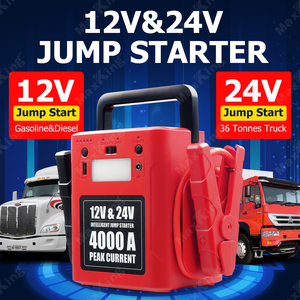 เครื่องจั๊มพ์สตาร์ทรถยนต์แบบพกพา 24V กำลังสูง พร้อมแบตเตอรี่ความจุ 56000mAh สำหรับรถยนต์และรถบรรทุก - Product Image 5