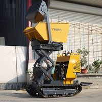 Mini-dumper chenillé multifonctionnel 1 tonne pour la construction