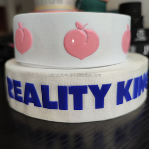 Tùy chỉnh sáng bóng vải đàn hồi với Silicone in logo Dải thiết kế dây thắt lưng độc đáo - Product Image 3