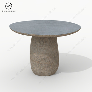 Losa de mesa de comedor de granito negro resistente al calor para uso en interiores y exteriores - Product Image 2