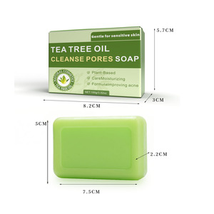 Sabun Pemutih Esens Buatan Tangan untuk Jerawat, Mandi, Minyak Pohon Teh, Produk Perawatan Kulit Alami, Sabun Batang Pohon Teh untuk Wanita/Pria - Product Image 6