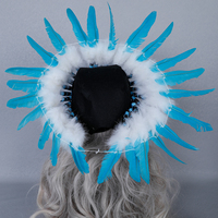 Accessoire de coiffure confortable style Halloween avec bandeau en fausses plumes pour femme adulte, idéal pour les costumes de cosplay