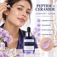 Sérum Visage Hydratant et Lissant au Peptide de Cuivre et à l'Ectoïne, Sérum Confort Peptide Céramide Coréen Marque Blanche