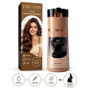 CHU-YAN Teinture Capillaire Permanente 400ml Formule Nourrissante Tous Types de Cheveux Noir Jais Noir Naturel Noir Brun-Charbon - Product Image 1