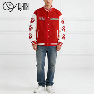 <span class=keywords><strong>Giacca</strong></span> Bomber da Baseball di Qualità Premium Personalizzata dalla Fabbrica con Maniche in <span class=keywords><strong>Pelle</strong></span> e Toppe Personalizzate <span class=keywords><strong>Giacca</strong></span> Varsity Streetwear da <span class=keywords><strong>Uomo</strong></span> - Product Image 2