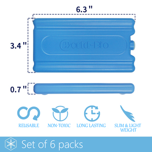 Paquete de hielo de plástico OEM reutilizable personalizado más vendido al por mayor bloques de hielo caja de bloque de congelador paquete fresco de ladrillo de hielo - Product Image 2