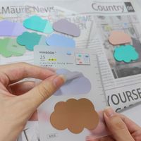 Able S3013 Personnalisé 9.5x12cm 25 Feuilles Transparent PET Bloc-Notes Ensemble Couleurs Mélangées Auto-Adhésif Populaire Notes Autocollantes Logo Personnalisé