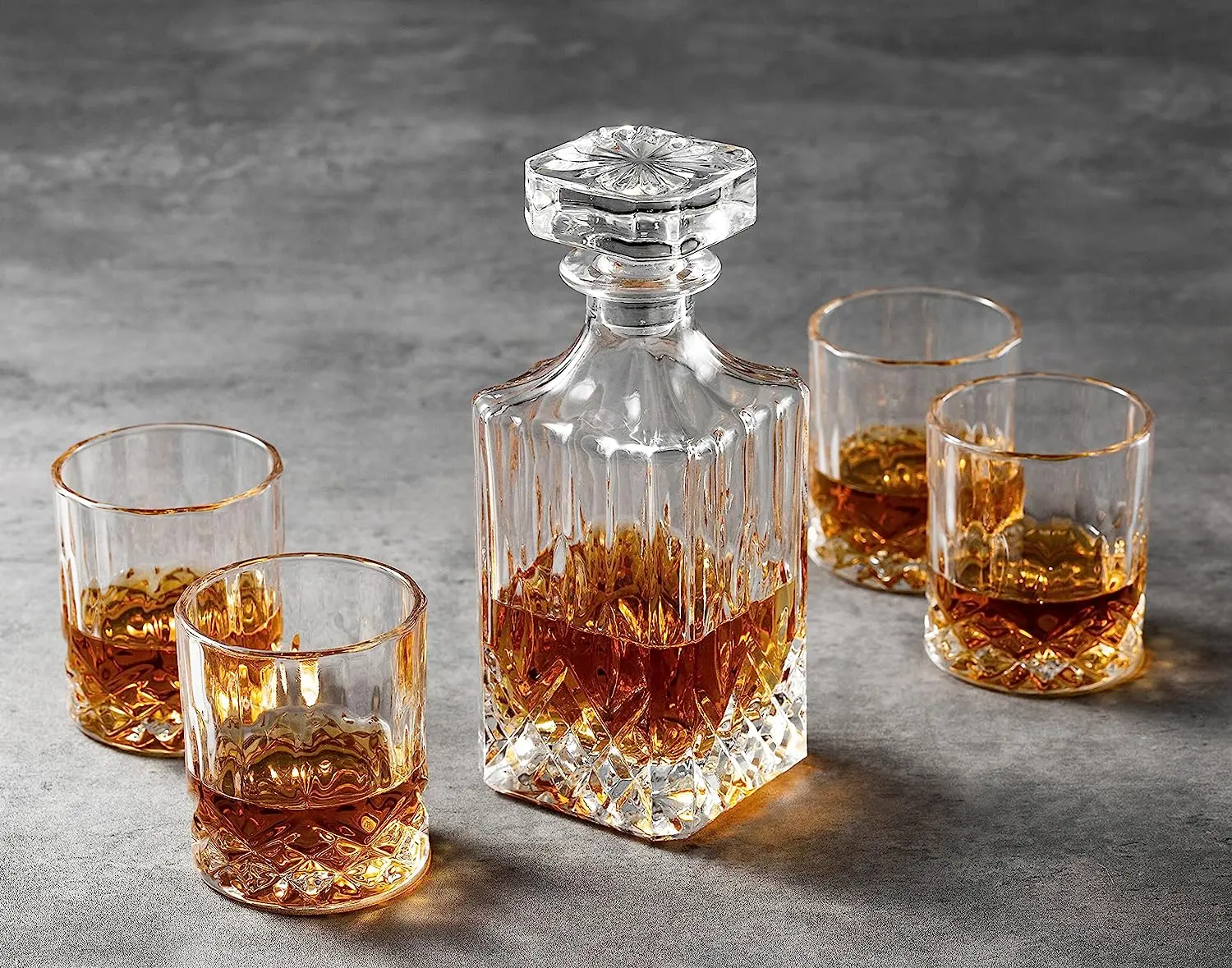500ml 750ml 1000ml carré Gin Rum Vodka Whisky Bouteille en verre