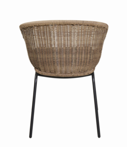Modern Steel Frame Outdoor Bucket Chair with <b>Cushion</b>-Set of 2 Weather-Resistant for Restaurant & Hotel Use - Product Image 2