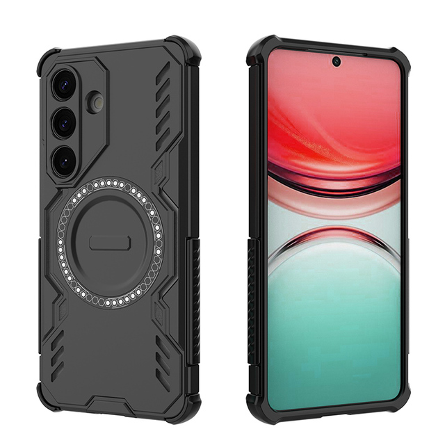 High Quality Armor Shockproof PC TPU Phone Case for Samsung A55 A56 A36 A16 A26 A06 S25 S26 Ultra Magnetic Protective Back Cover