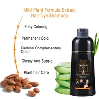 VOJO Vente en Gros Marque Privée Populaire Shampoing Colorant Permanent Naturel aux Plantes 500ml à l'Huile d'Argan pour une Coloration Rapide
