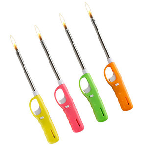 Briquet à bougies de cuisine Métal Abs Butane Cuisinière à gaz <span class=keywords><strong>Cheminée</strong></span> Pilote Briquets Rechargeable Multi - Product Image 1