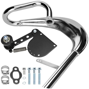 <span class=keywords><strong>Kit</strong></span> de réglage du tendeur de chaîne, joint de chambre d'expansion du silencieux du tuyau d'échappement chromé HIAORS pour moteur à essence YD100 PK80 - Product Image 1