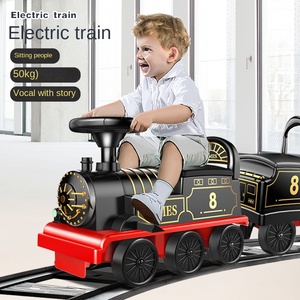 Dubbelzijdig Plastic Elektrische Trein-En Speelgoedauto-Puzzel Op Batterijen Rijspeelgoed Voor <span class=keywords><strong>2</strong></span>-4 Jaar Oude Peuters Groot Formaat - Product Image 1