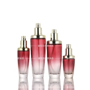 Portable Small Black Bottle Red Empty <b>Face</b> Cream Dispenser Cosmetic Press Spray Bottle High Value Appearance - Product Image 5