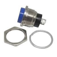 Saklar Tombol Tekan Elektronik Plastik DS-212 16mm 3A Momentary Horn Switch 1NC OFF-(ON)