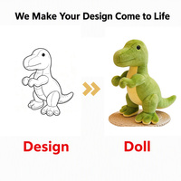 Peluche T-Rex Vert Mignon Debout, Jouet Dinosaure en Peluche de Dessin Animé pour Décoration Maison, Cadeau d'Anniversaire Enfant, Logo Personnalisé, Vente en Gros