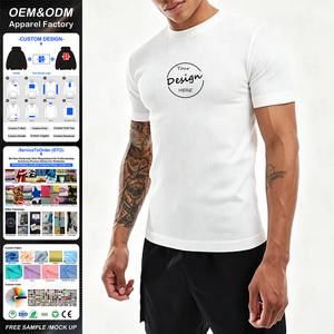 Camiseta Deportiva Personalizada con Estampado a Base de Agua, 180 g/m², Corte Ajustado, para Hombre, Estilo Clásico, Cuello Alto con Raya Vertical - Product Image 1