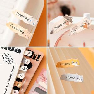 Cute Cat Claw Index <b>Sticky</b> <b>Notes</b> Series Self-Adhesive Memo with Writable Marker Back-to-School Essentials - Product Image 6