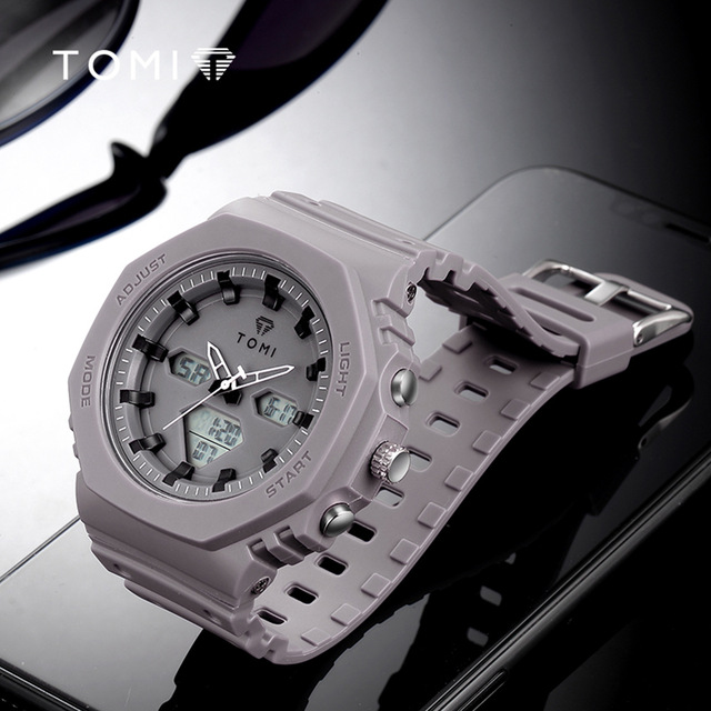 TOMI T217 New Trending Fashion Creative Design Electronic Sport Wristwatch Wholesale Back Light Waterproof Men's Digital Watches