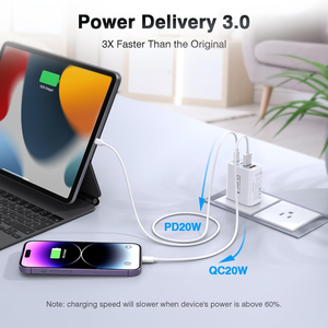 <span class=keywords><strong>Chargeur</strong></span> mural USB C, <span class=keywords><strong>chargeur</strong></span> USB C <span class=keywords><strong>rapide</strong></span> 40W, adaptateur secteur mural 4 ports PD+QC, <span class=keywords><strong>chargeur</strong></span> multiport type C pour <span class=keywords><strong>iPhone</strong></span> 16 - Product Image 3