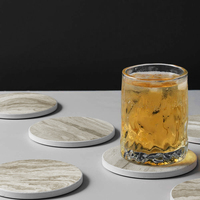 Ensemble de sous-verres écologiques en céramique à sublimation, motif marbre, 10x10cm et 16x16cm, avec base en liège, pour la maison et la restauration