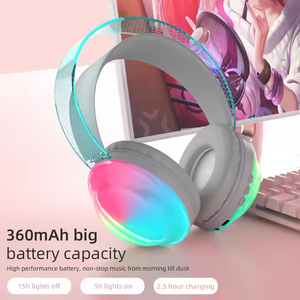 Auriculares Linx con cable e inalámbricos RGB Juego de PC Diadema luminosa adaptable sobre la oreja Fabricante de auriculares para juegos - Product Image 2