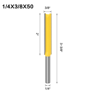 Lames en carbure de longueur supplémentaire de tige de 1/4 pouces 2 "3" de long mèches de toupie droites à bois <span class=keywords><strong>fraise</strong></span> machines-outils à bois - Product Image 4
