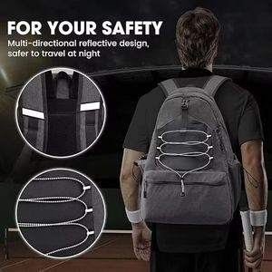 Mochila Deportiva Unisex Personalizada de Fábrica para Tenis y Pickleball, Poliéster Resistente con Compartimento para Zapatos - Product Image 3