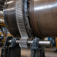 Engrenage annulaire hélicoïdal forgé en acier de grand diamètre sur mesure avec dents extérieures pour unité de transmission rotative industrielle